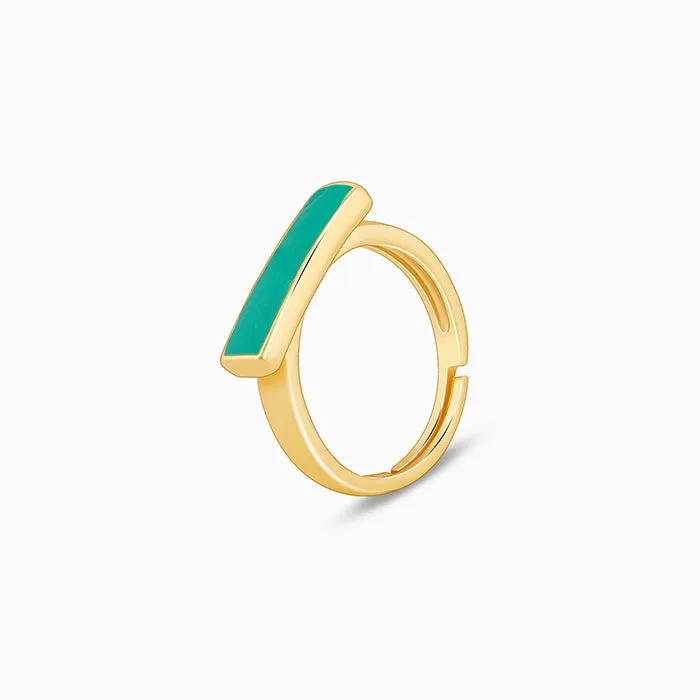 Golden Aquamarine Serenity Ring Giva