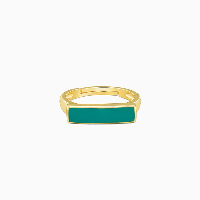 Golden Aquamarine Serenity Ring Giva