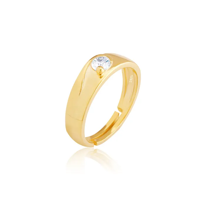 Golden Glowing in Love Couple Rings Giva