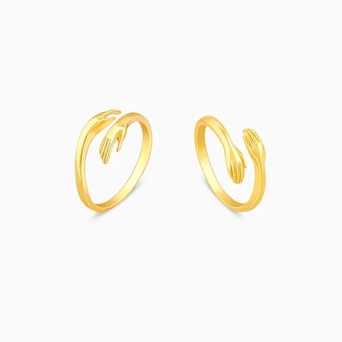 Golden Hug Me More Couple Rings Giva