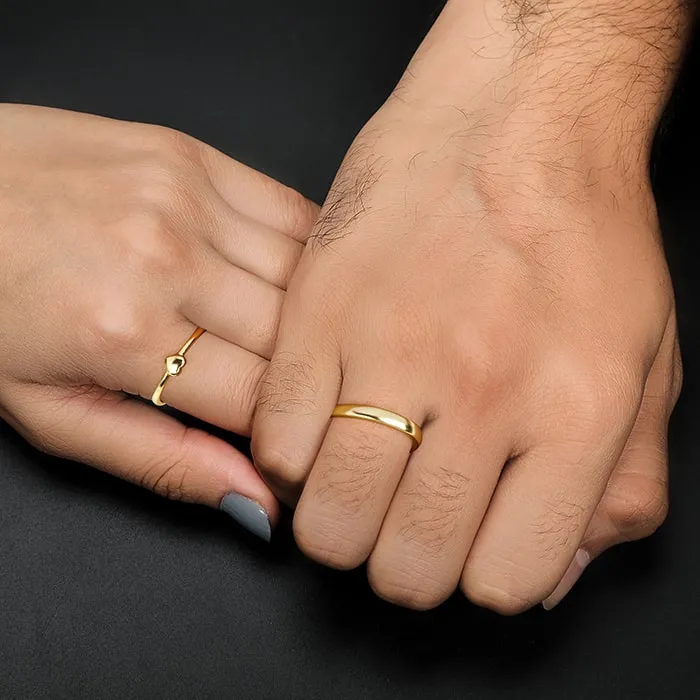 Golden Rise In Love Couple Rings Giva
