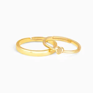 Golden Rise In Love Couple Rings Giva