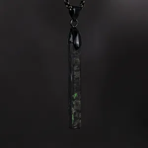 Green Burl Carbon Fiber Bar Pendant