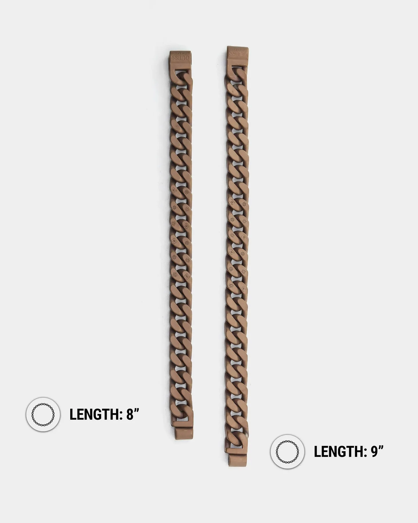 Guess Mainline 12MM X 20.5CM Cuban Peony Bracelet Chocolate Brown