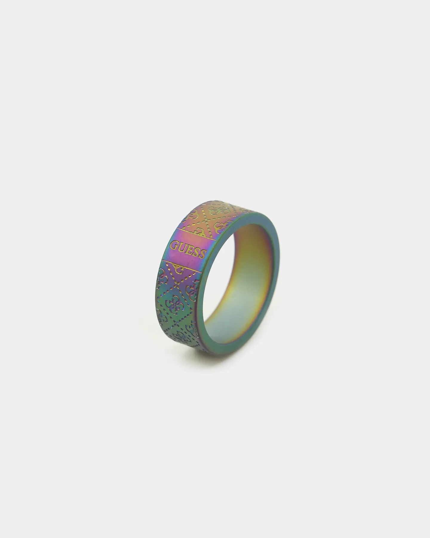 Guess Mainline 8MM X 22MM 4G Pattern Ring Iridescent