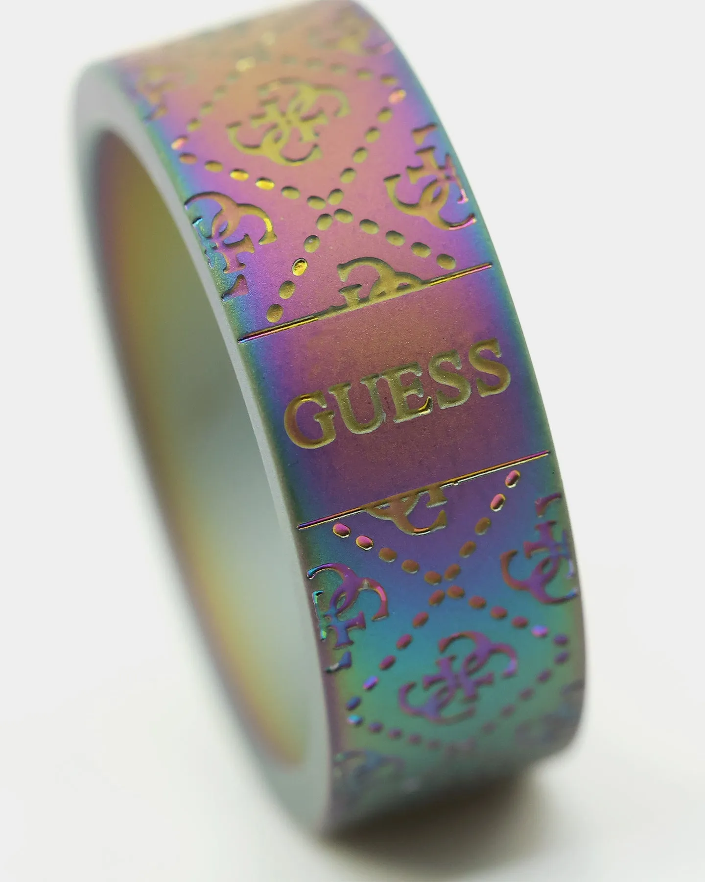 Guess Mainline 8MM X 22MM 4G Pattern Ring Iridescent