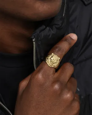 Guess Mainline Lion Head Ring Gold