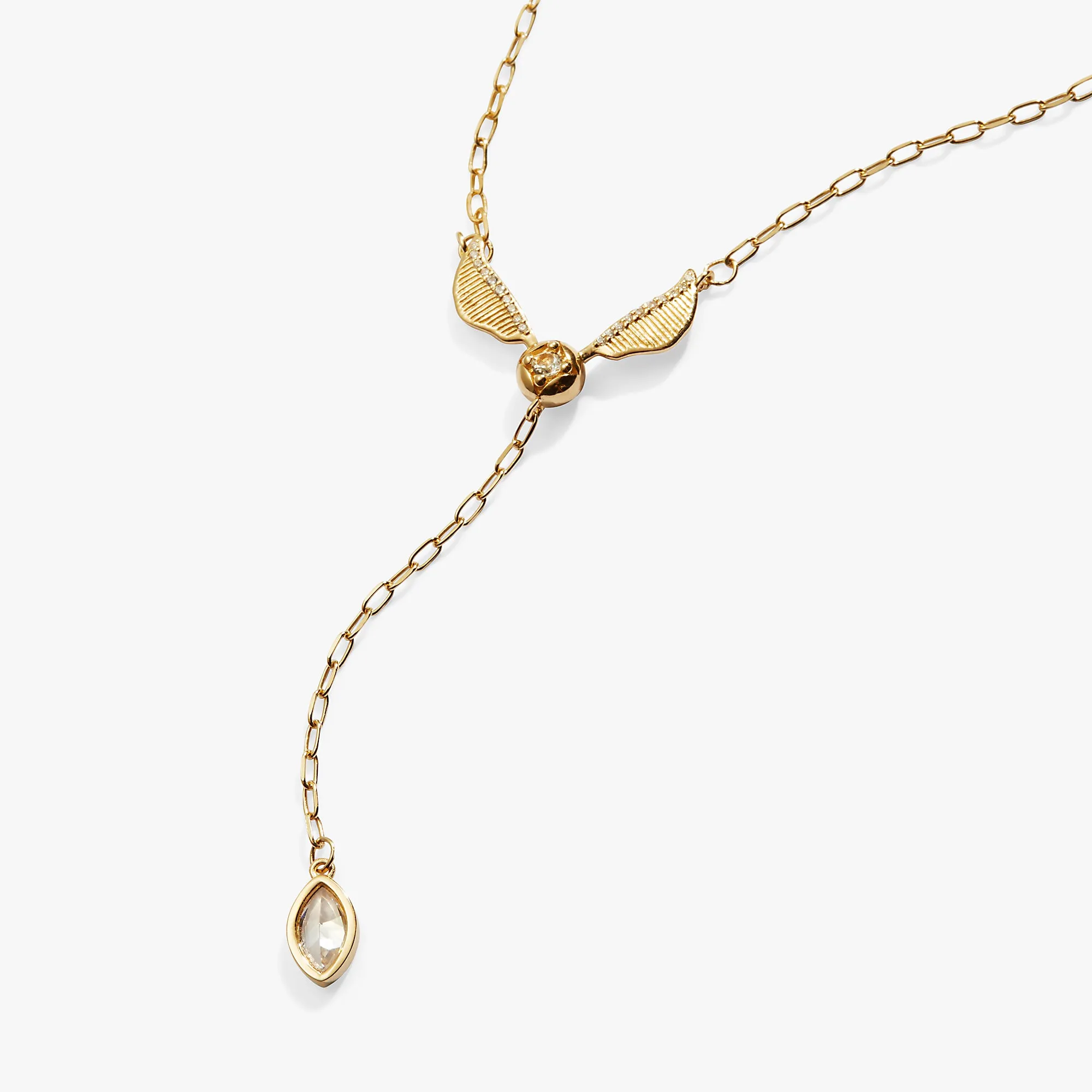 Harry Potter Golden Snitch Lariat Necklace