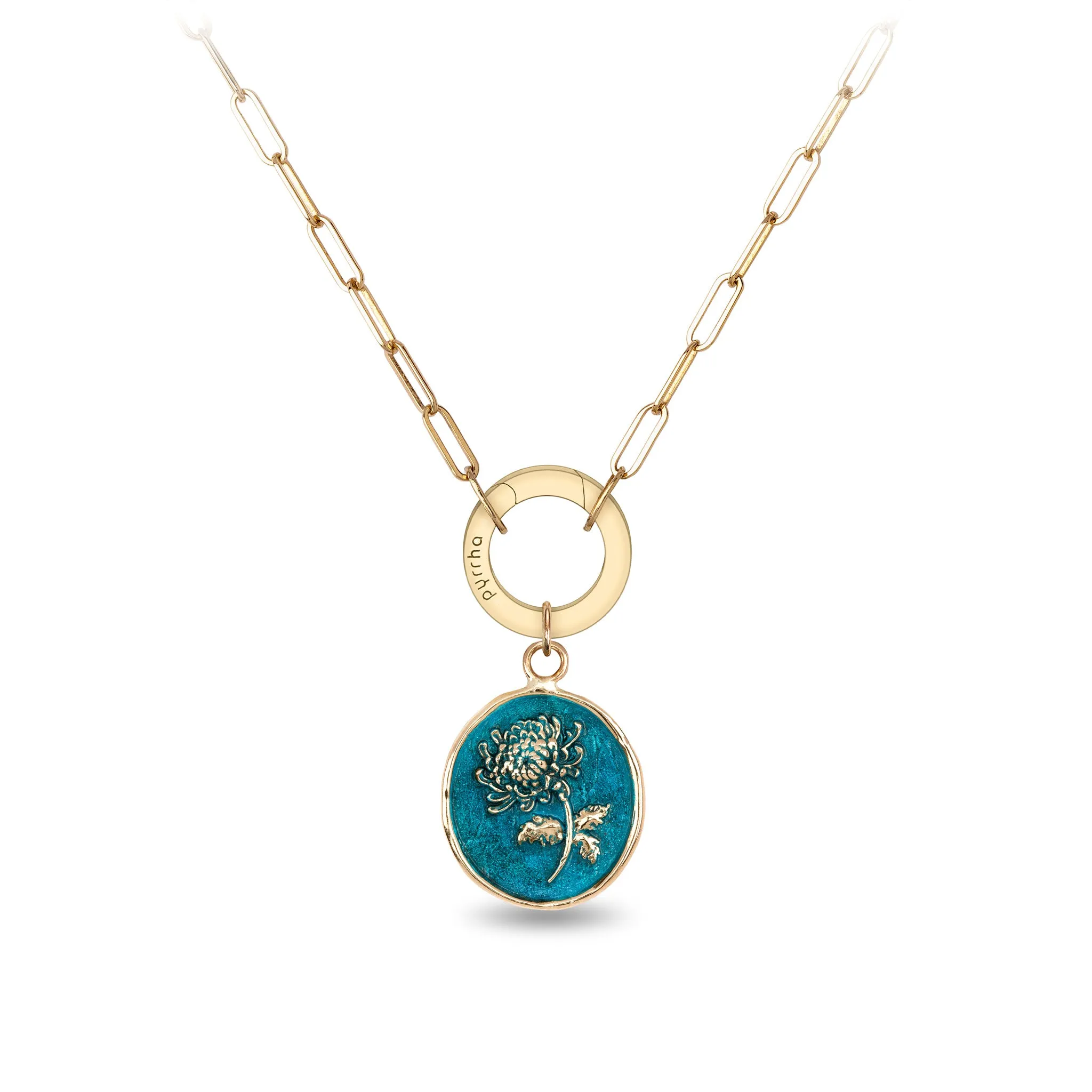 Healing Journey 14K Gold Long Link Paperclip Chain Necklace - True Colors