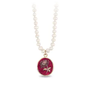 Healing Journey 14K Gold Talisman on Knotted Freshwater Pearl Necklace - True Colors