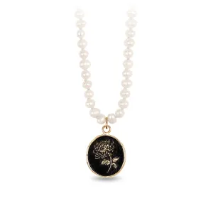 Healing Journey 14K Gold Talisman on Knotted Freshwater Pearl Necklace