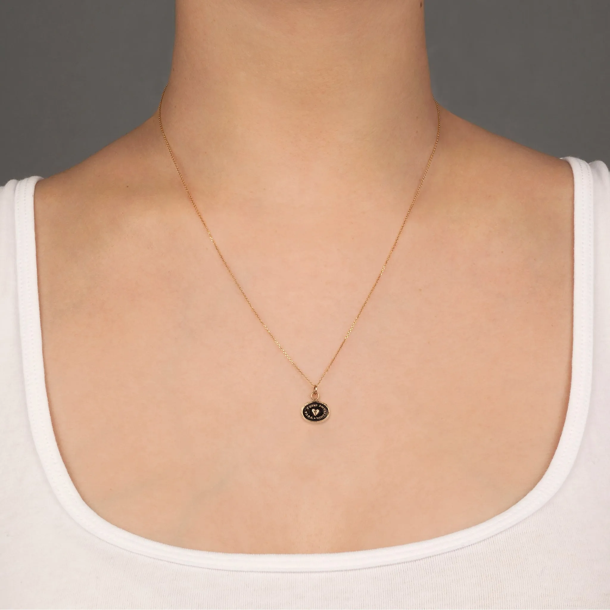 Heart Print 14K Gold Talisman