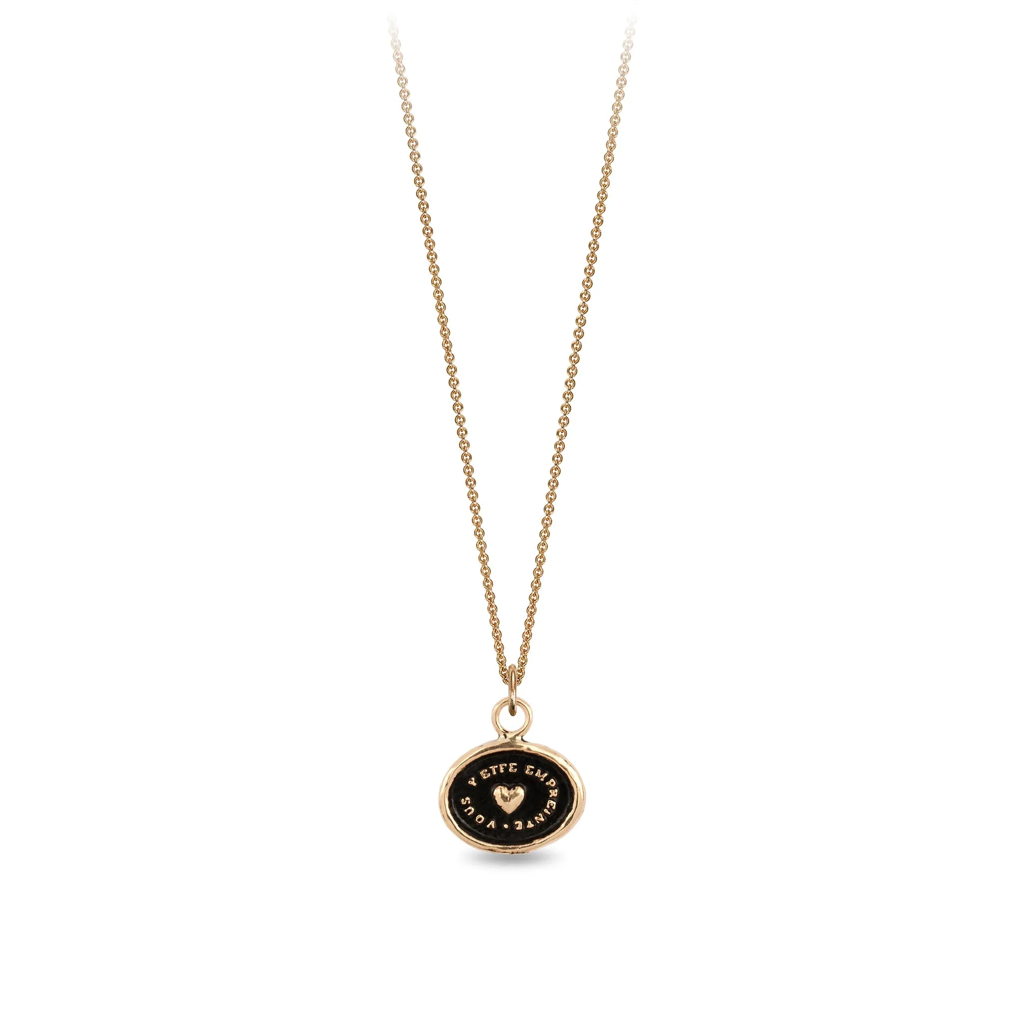 Heart Print 14K Gold Talisman