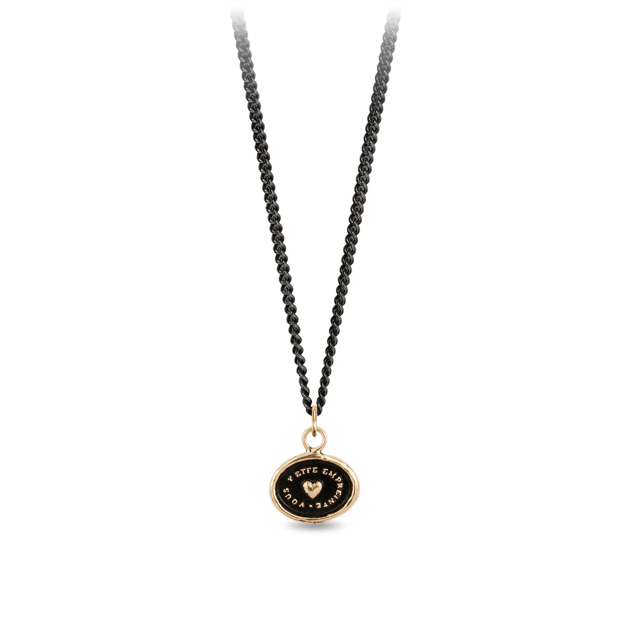 Heart Print 14K Gold Talisman