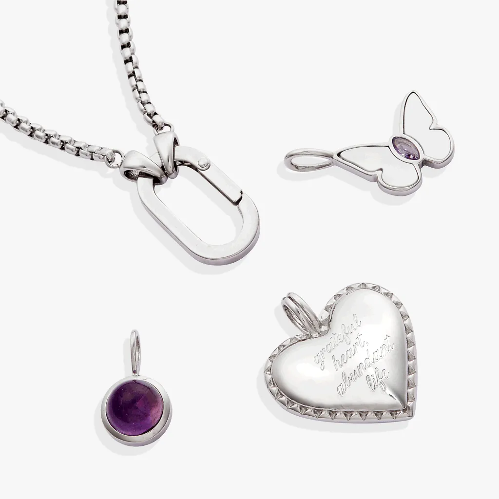 Heart Trio Interchangeable Charm Necklace