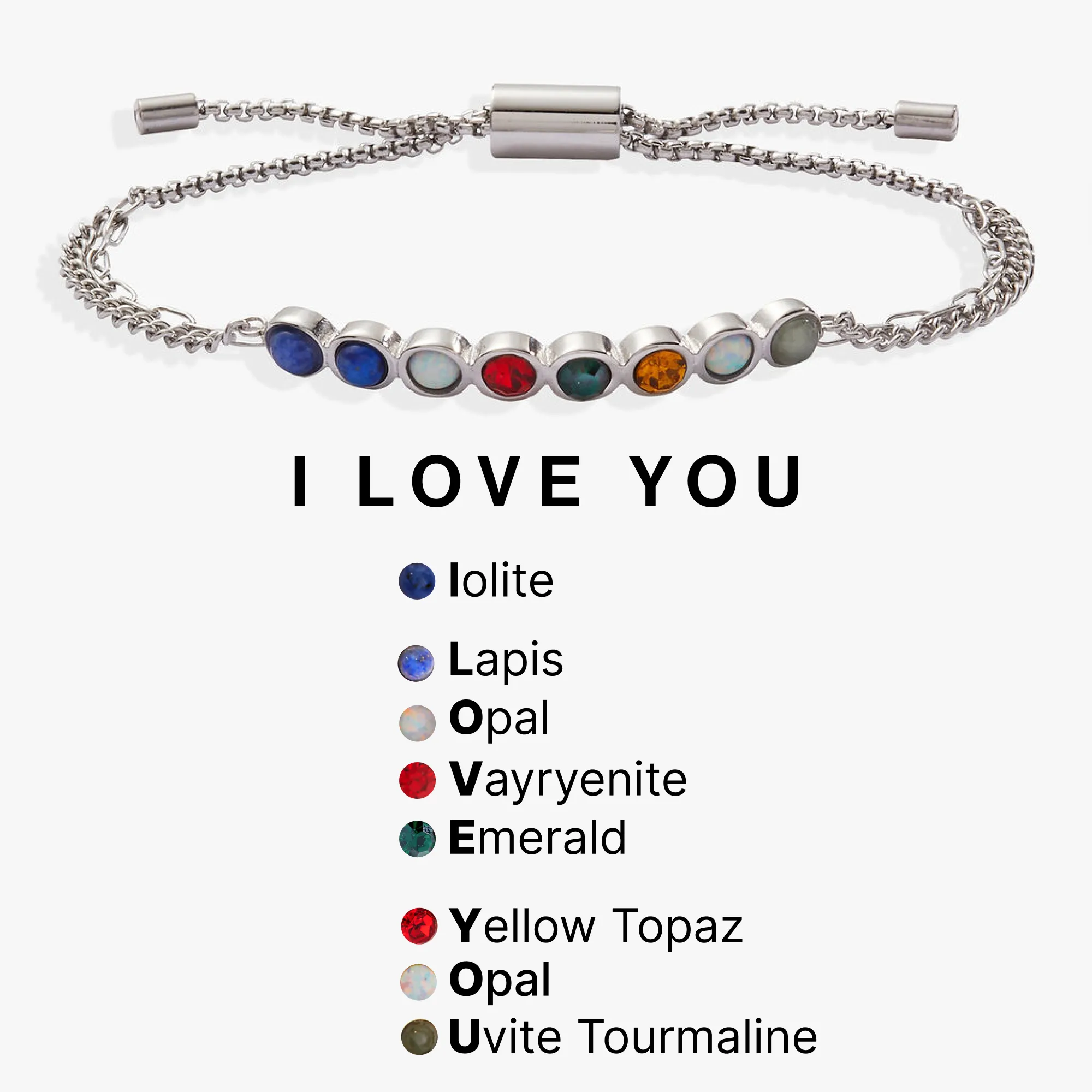 Hidden Message 'I Love You' Acrostic Bolo