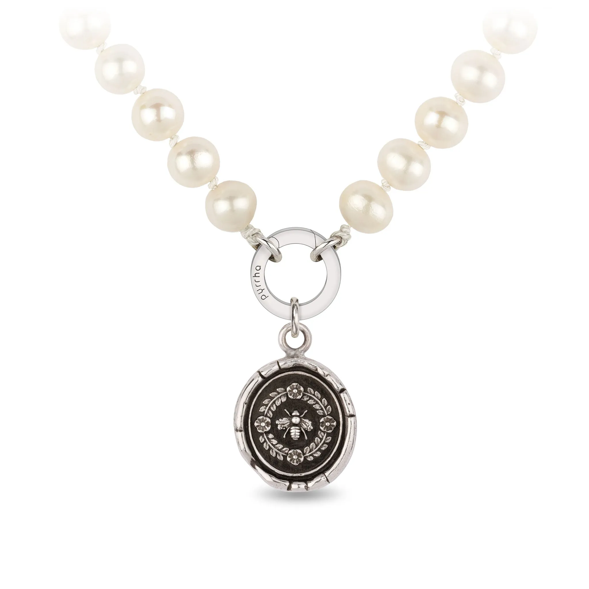 Honeybee Knotted Freshwater Pearl Necklace