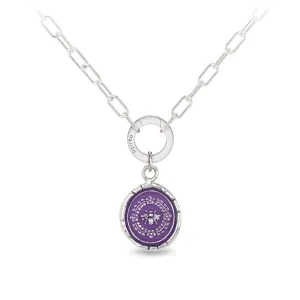 Honeybee Small Paperclip Chain Necklace - Mystic Violet
