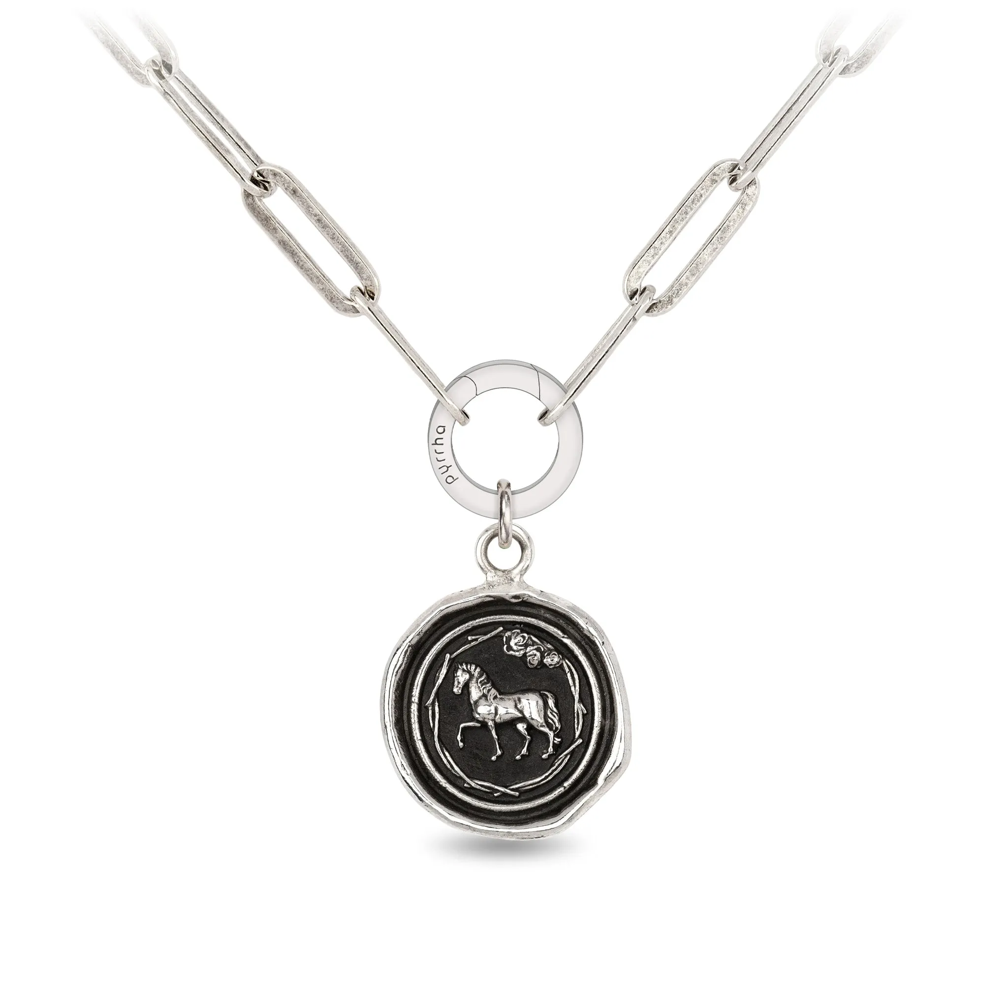 Horse Large Paperclip Chain Necklace