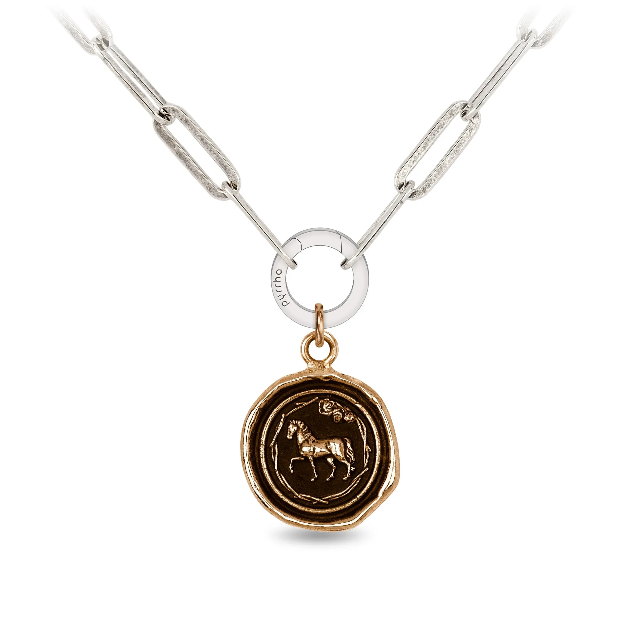 Horse Large Paperclip Chain Necklace