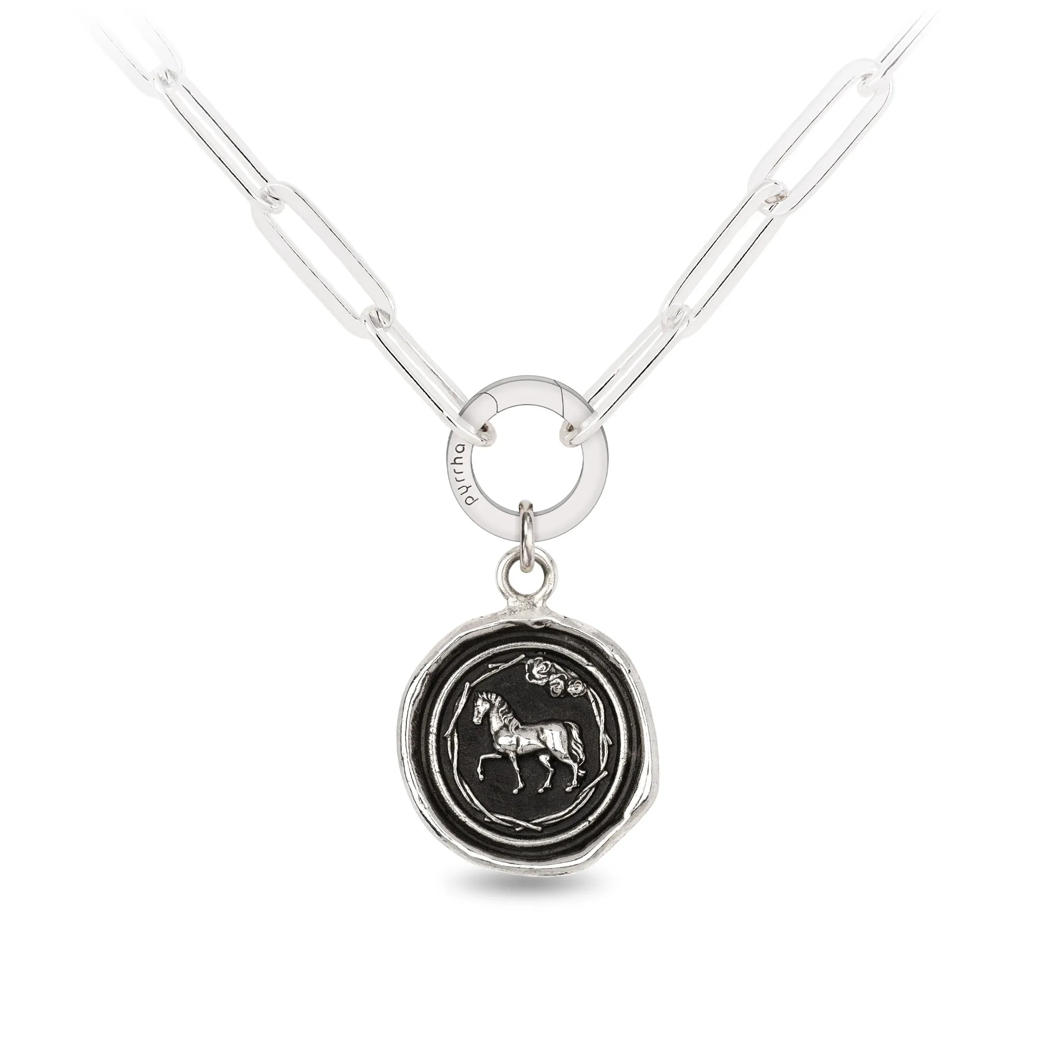 Horse Large Paperclip Chain Necklace