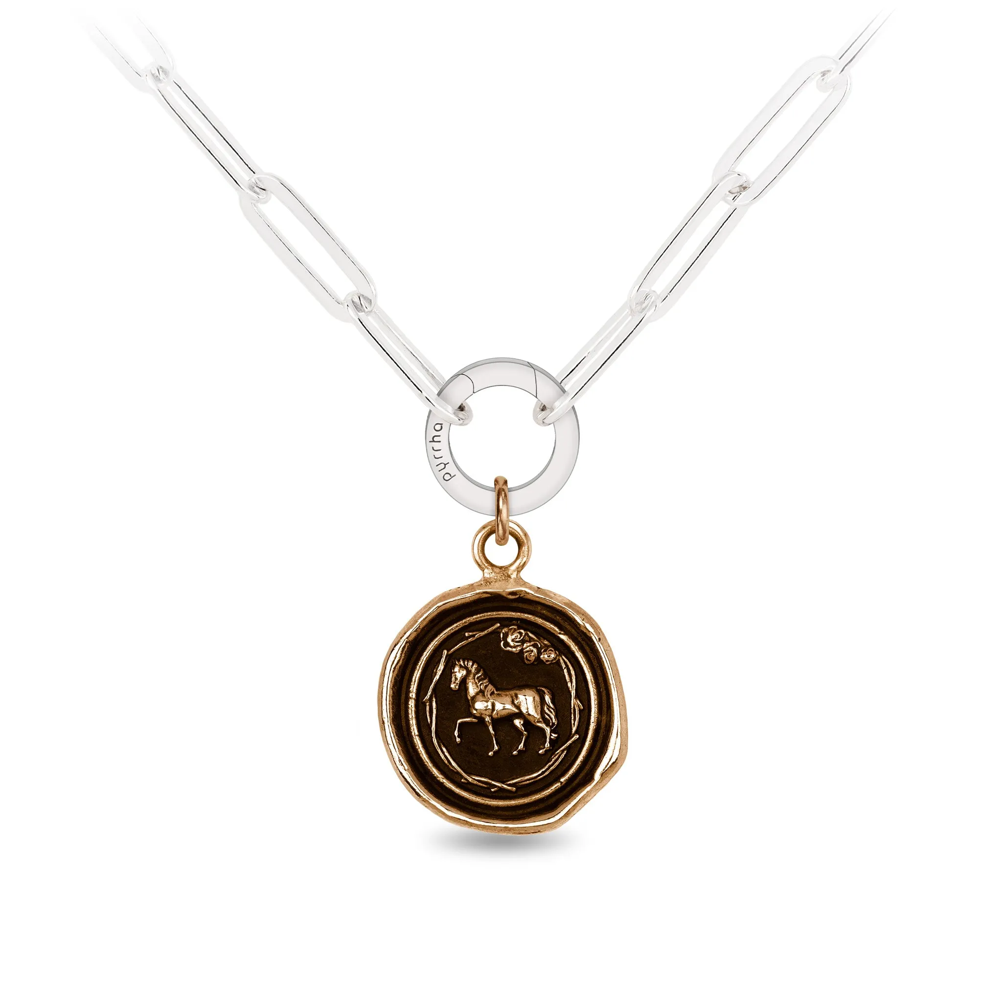 Horse Large Paperclip Chain Necklace