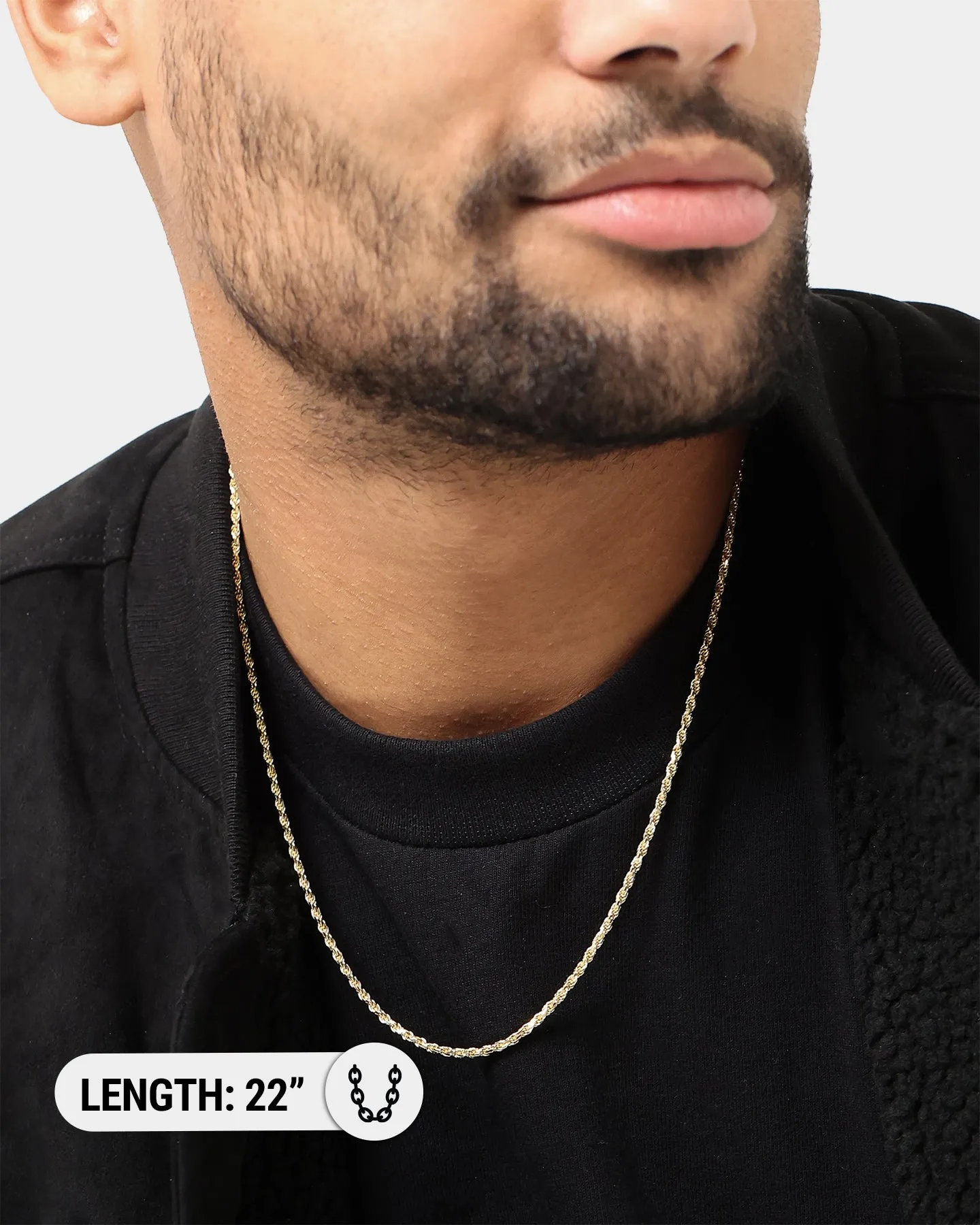 House Of Auric 2.5mm Rope Chain 18K Gold Vermeil