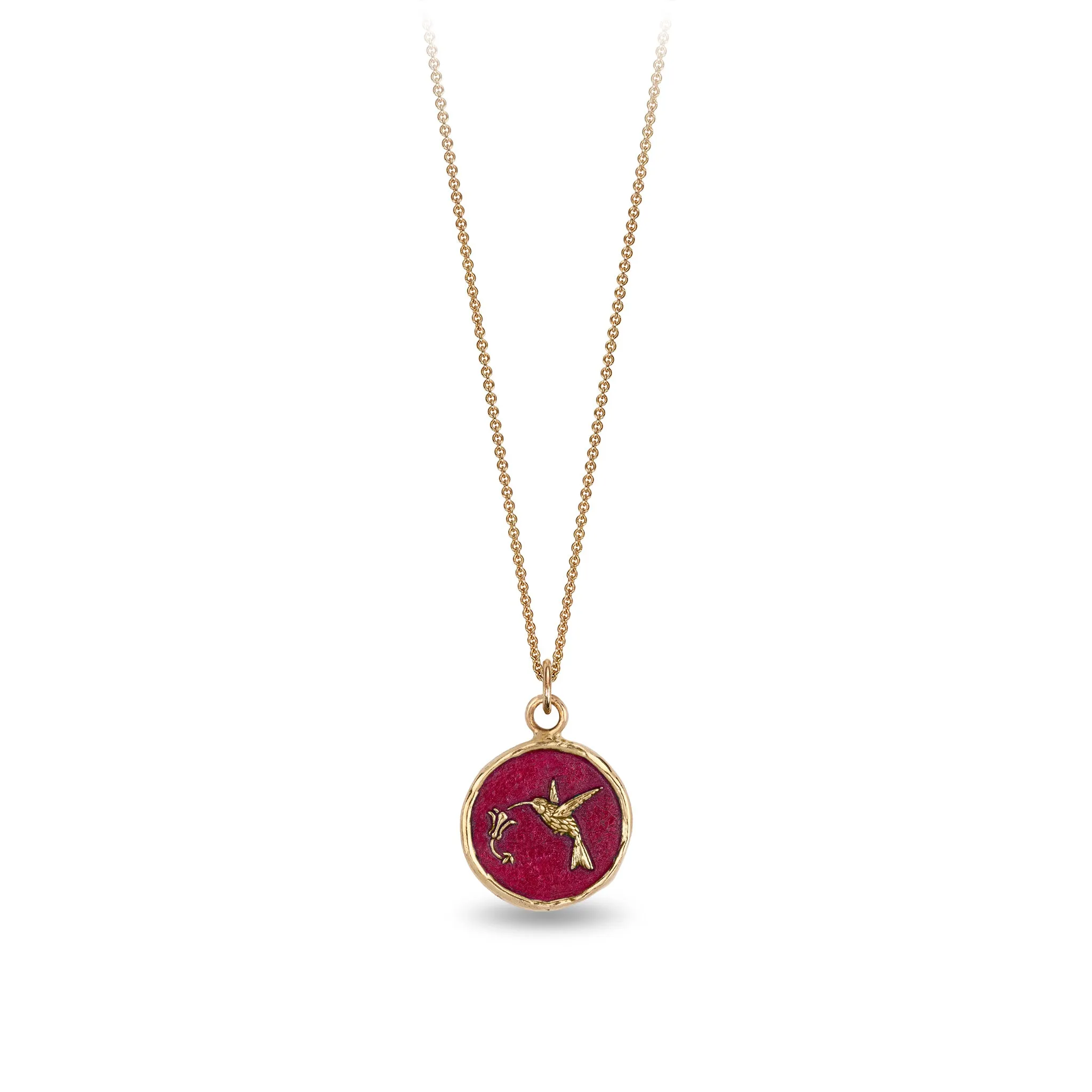 Hummingbird 14K Gold Talisman - True Colors