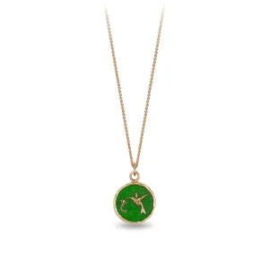 Hummingbird 14K Gold Talisman - True Colors