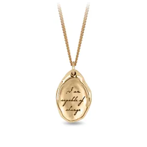 I Am Capable Of Change 14K Gold Affirmation Talisman
