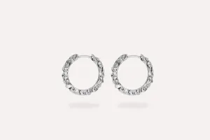 IX Crunchy Edge Silver Hoop