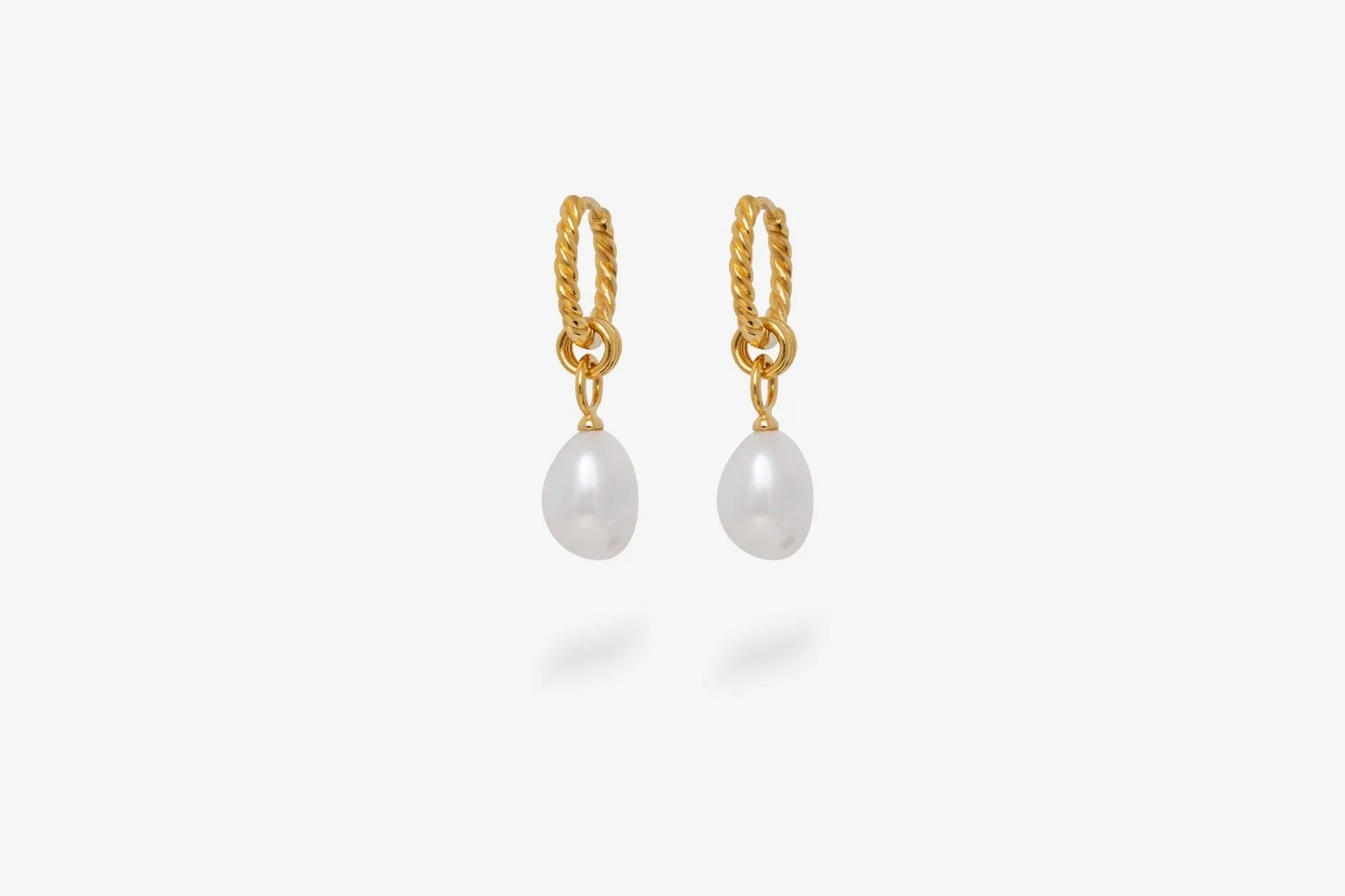 IX Ocean Pearl Gold Plated Hoop