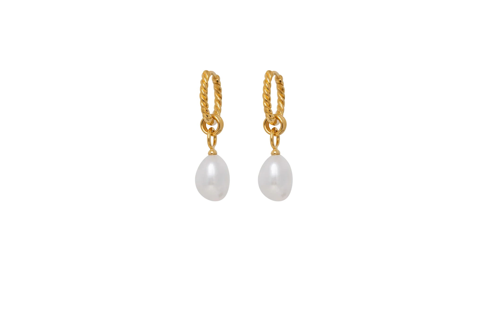 IX Ocean Pearl Gold Plated Hoop