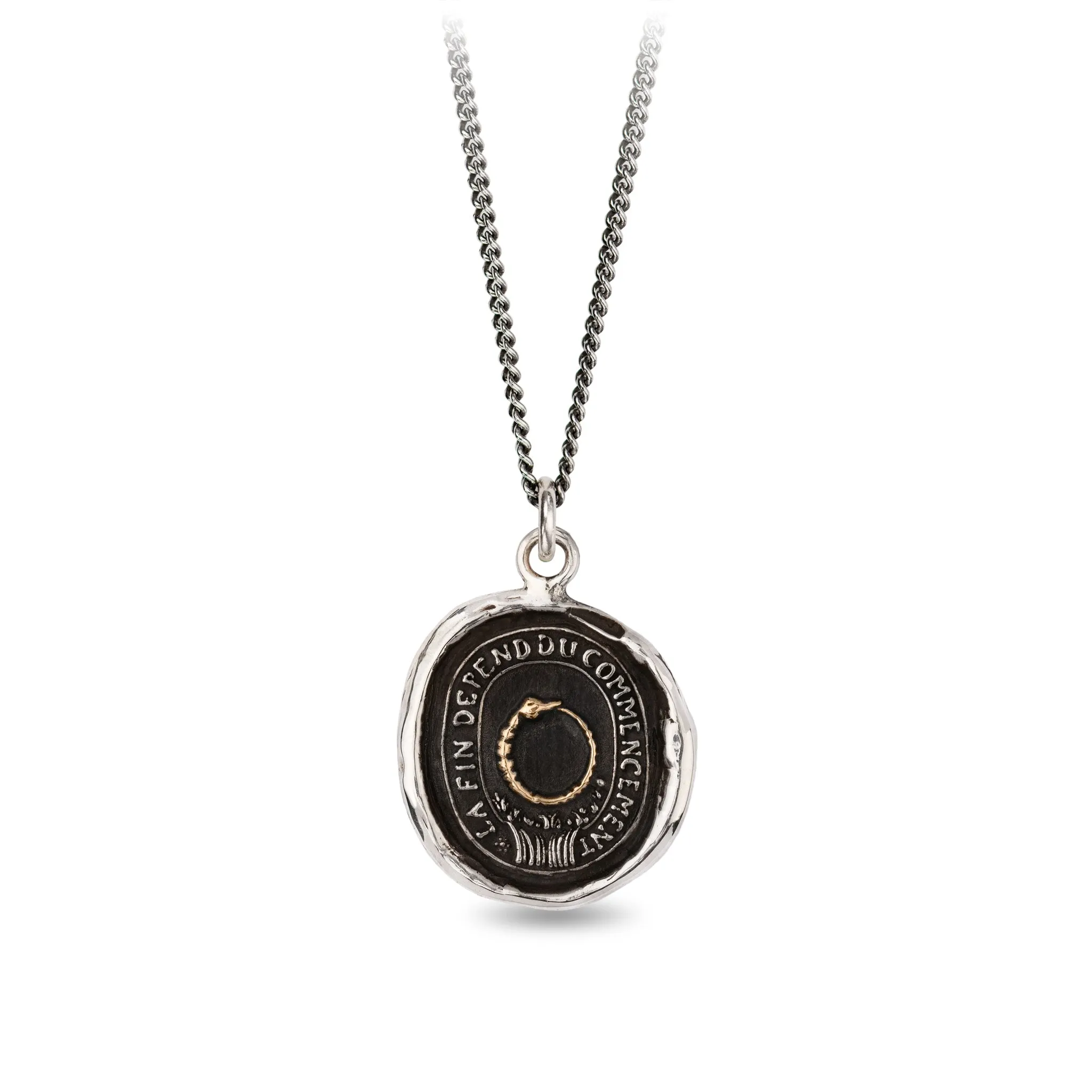 Knowledge 14K Gold on Silver Talisman