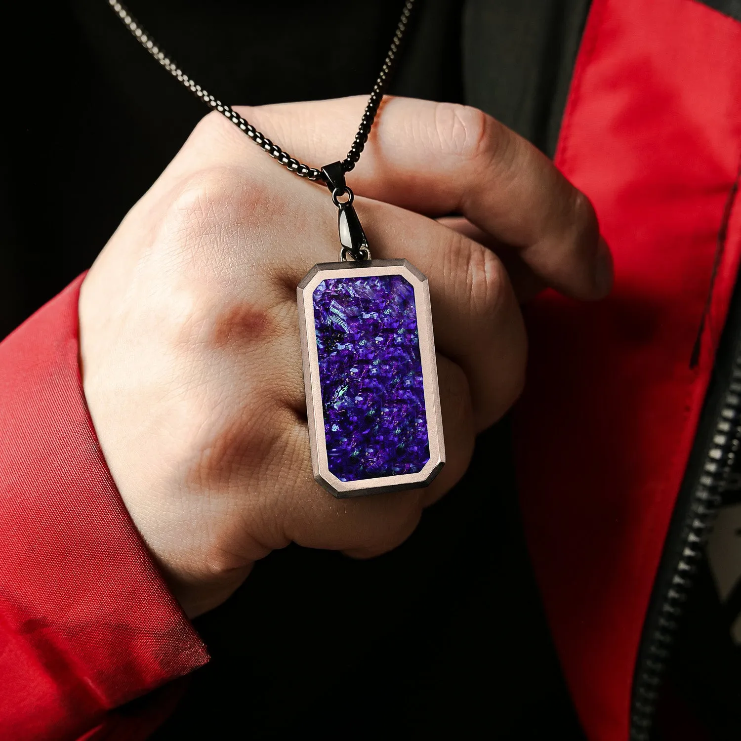 Lavender Opal Glowstone Pendant