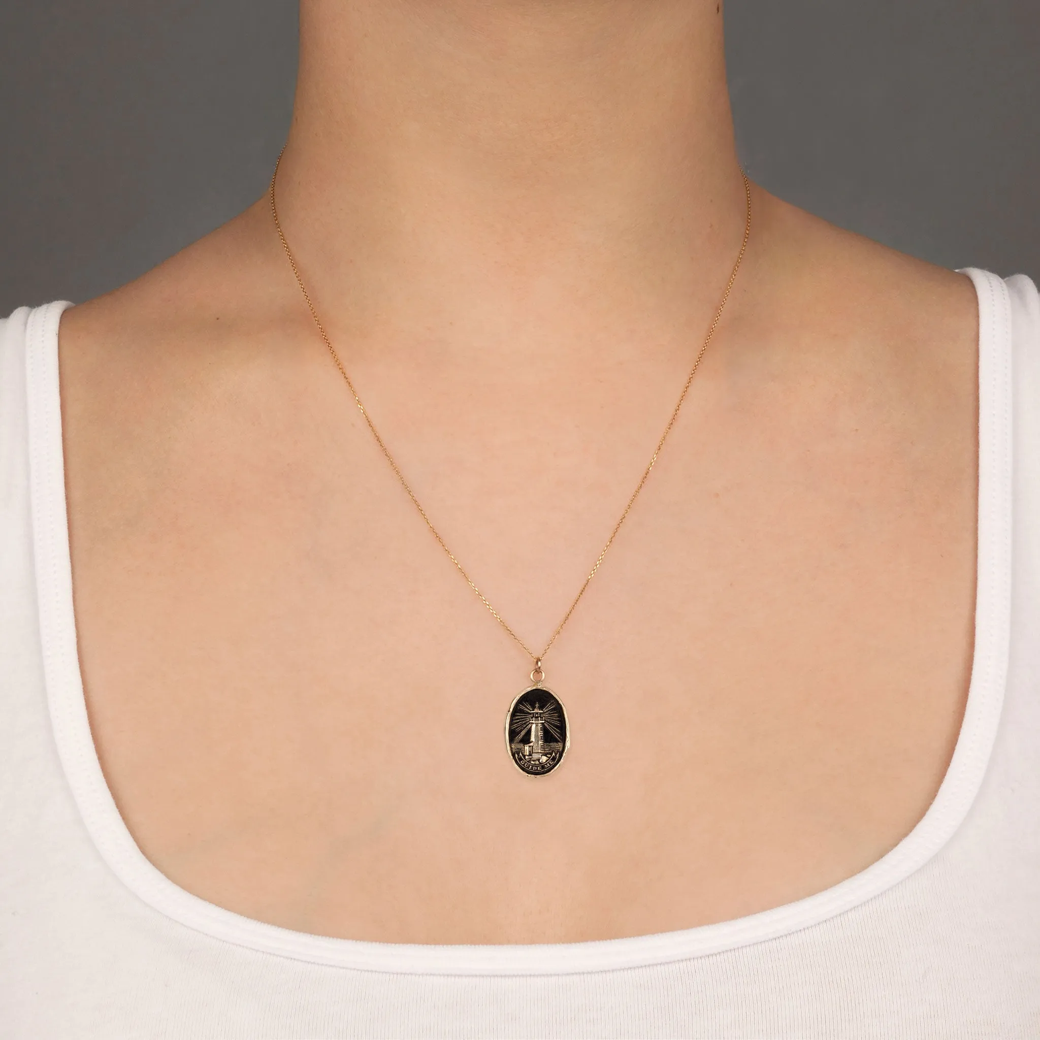Lighthouse 14K Gold Talisman