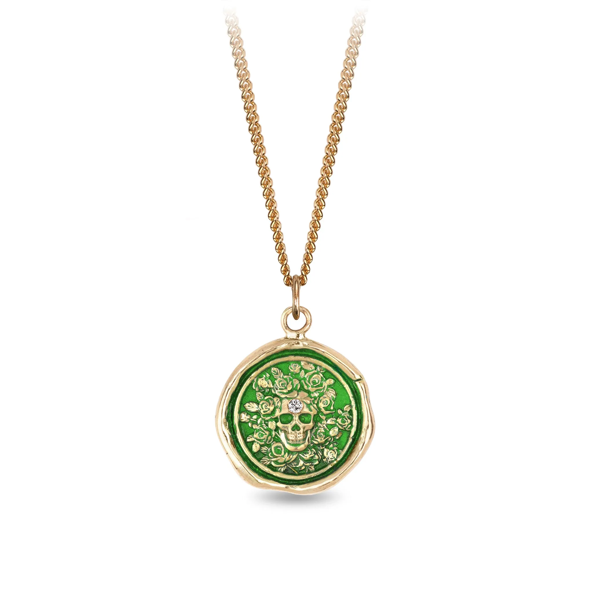 Live Every Moment 14K Gold Diamond Set Signature Talisman - True Colors