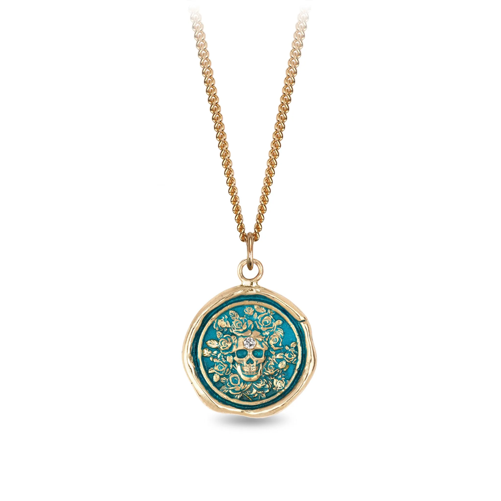 Live Every Moment 14K Gold Diamond Set Signature Talisman - True Colors