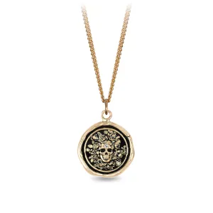 Live Every Moment 14K Gold Diamond Set Signature Talisman