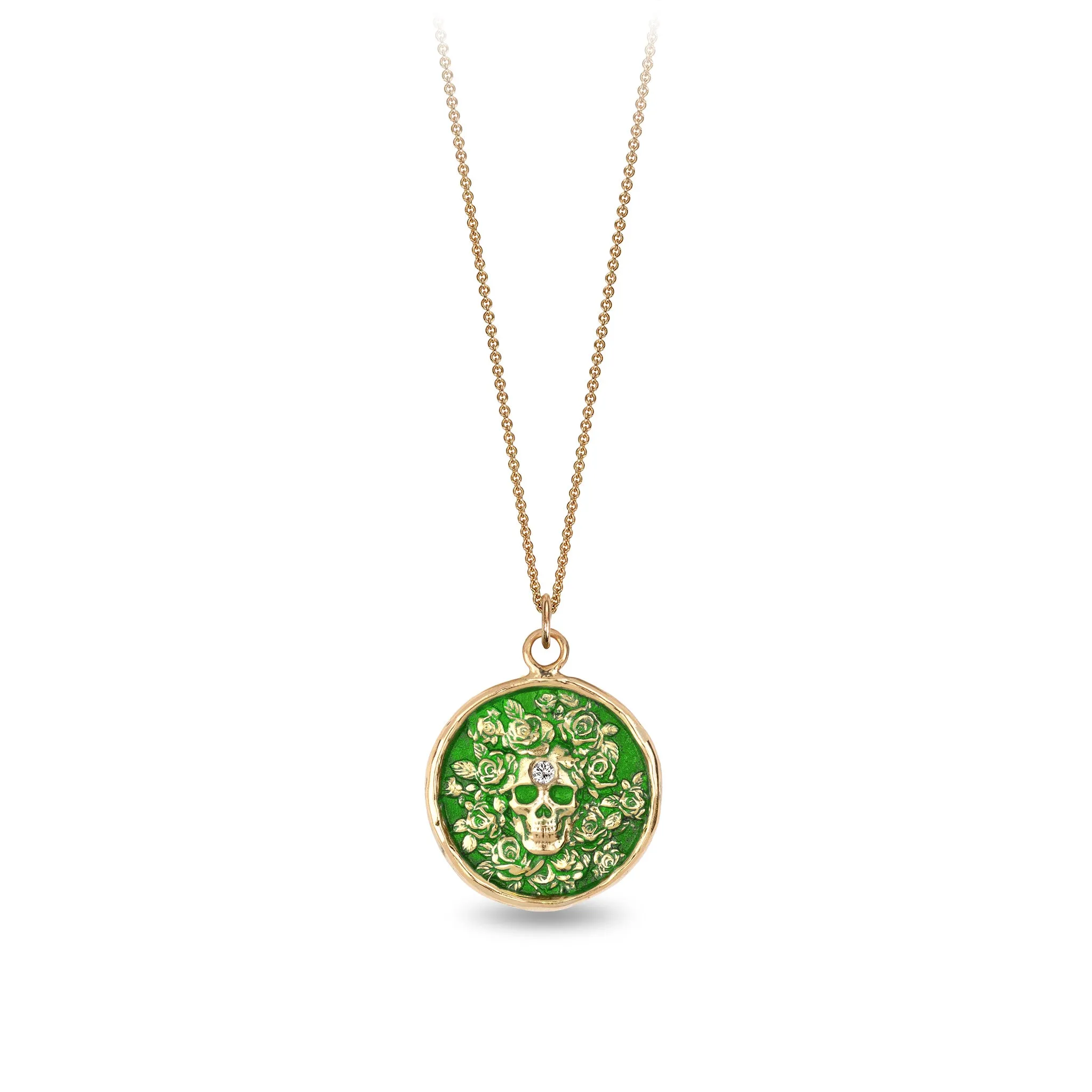 Live Every Moment 14K Gold Diamond Set Talisman - True Colors