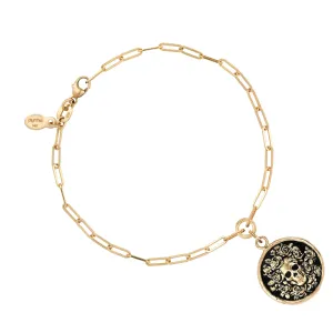 Live Every Moment 14K Gold Long Link Paperclip Chain Bracelet