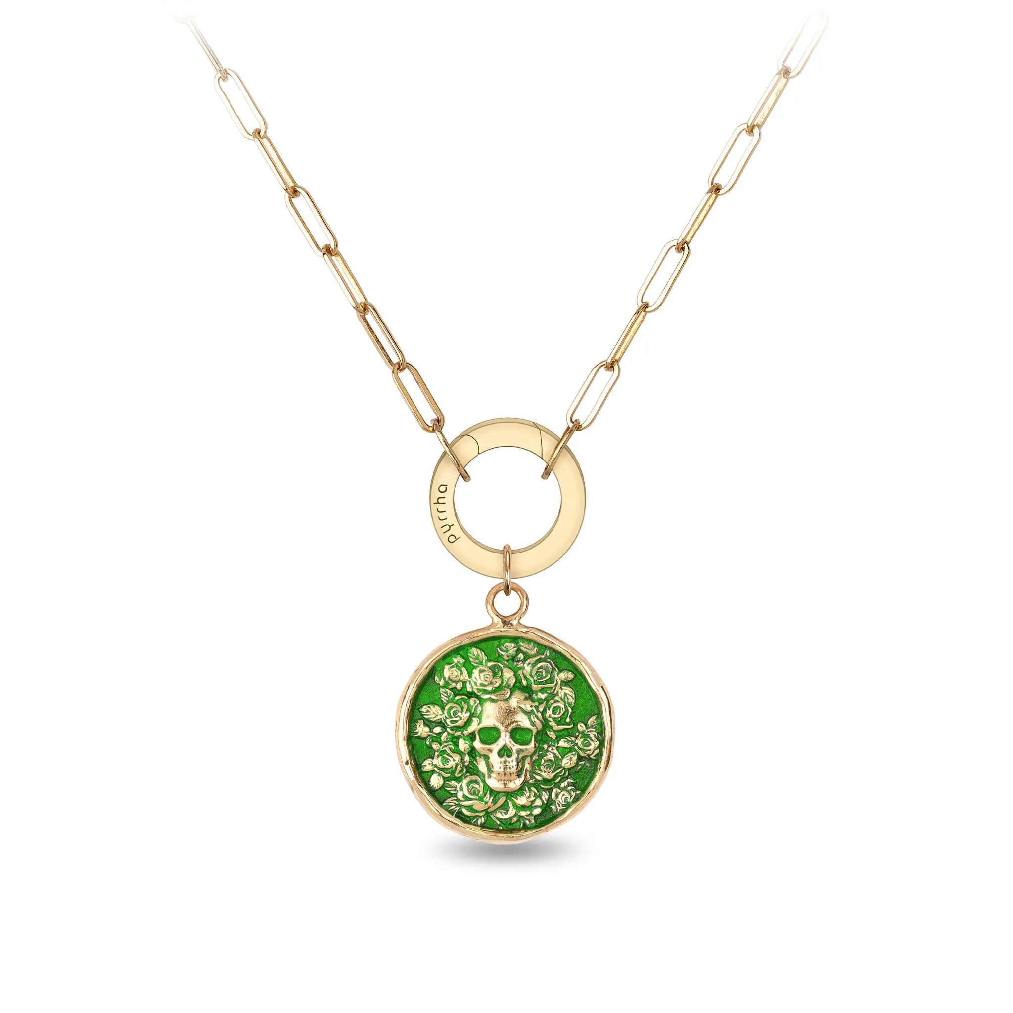 Live Every Moment 14K Gold Long Link Paperclip Chain Necklace - True Colors