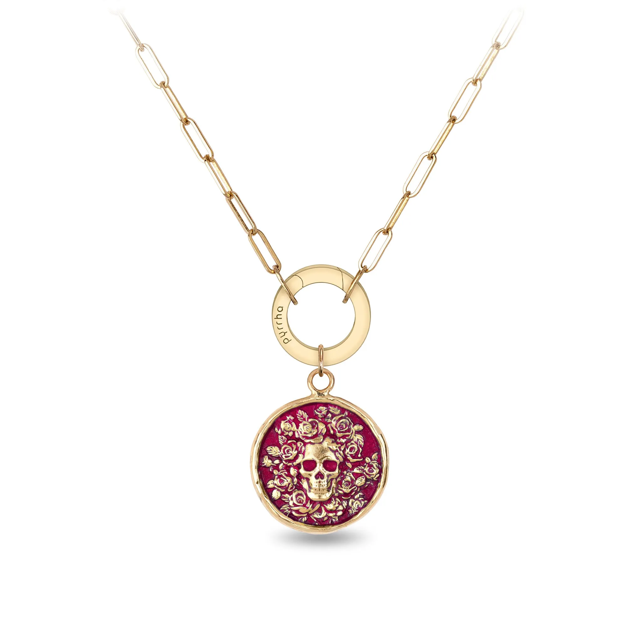 Live Every Moment 14K Gold Long Link Paperclip Chain Necklace - True Colors