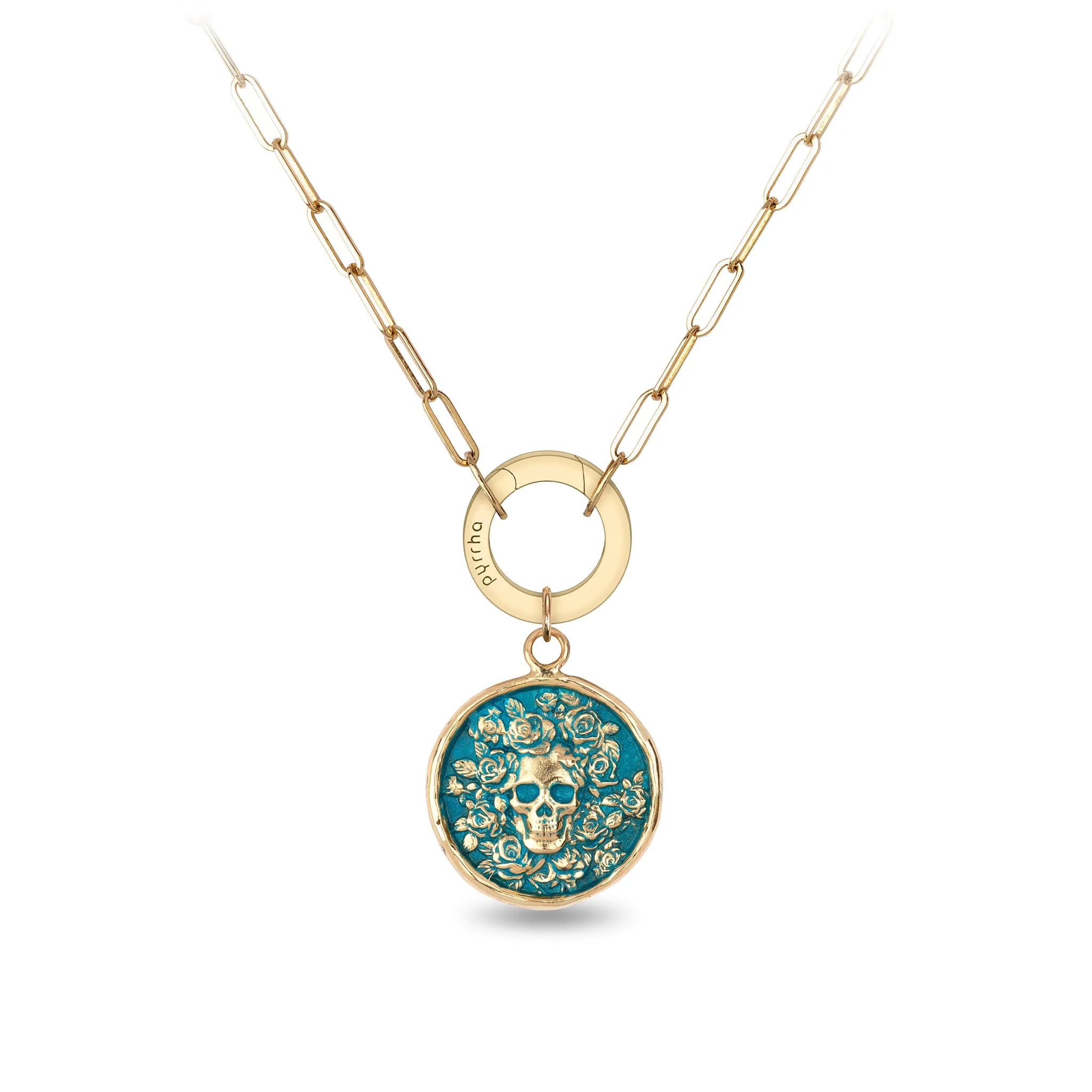 Live Every Moment 14K Gold Long Link Paperclip Chain Necklace - True Colors