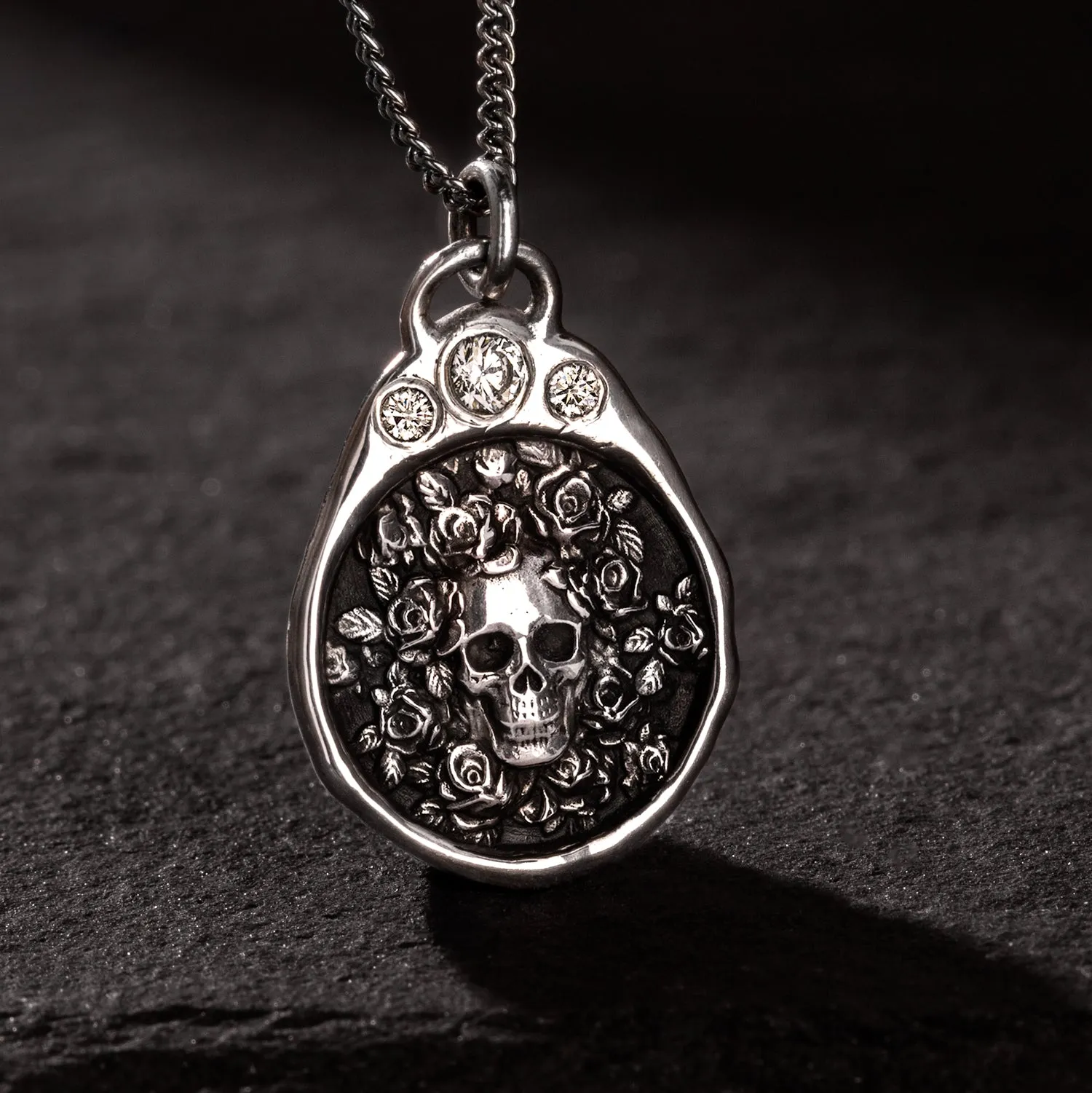 Live Every Moment Diamond Crown Talisman