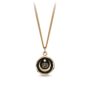Lotus Flower 14K Gold Diamond Set Signature Talisman