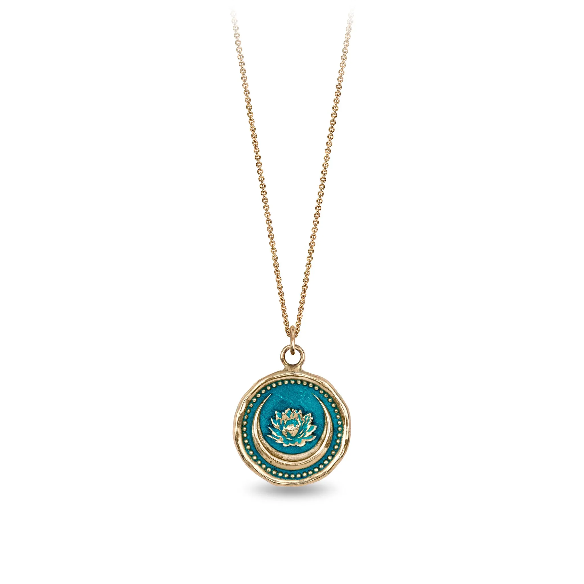 Lotus Flower 14K Gold Talisman - True Colors