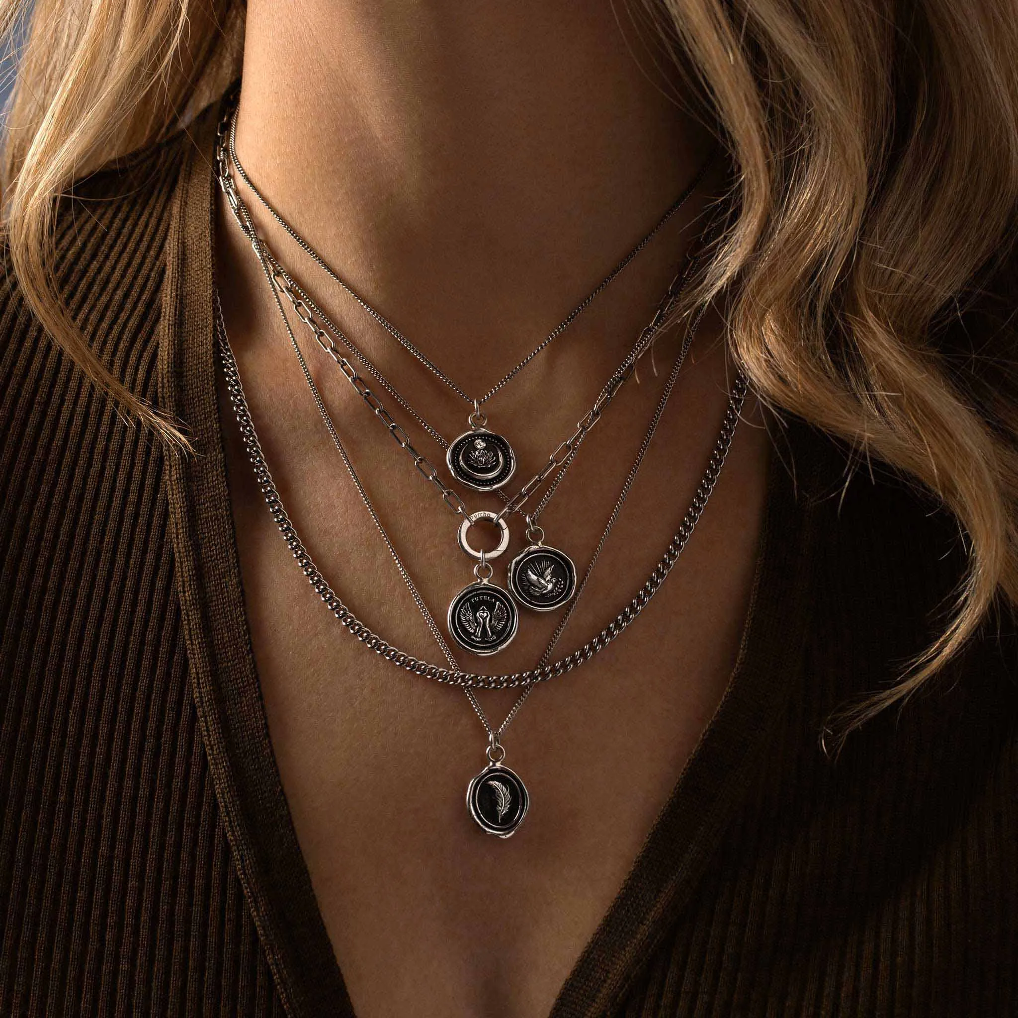 Lotus Flower Diamond Set Talisman