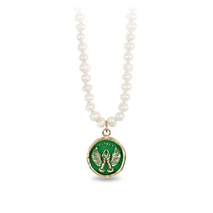 Love & Protection 14K Gold Talisman on Knotted Freshwater Pearl Necklace - True Colors