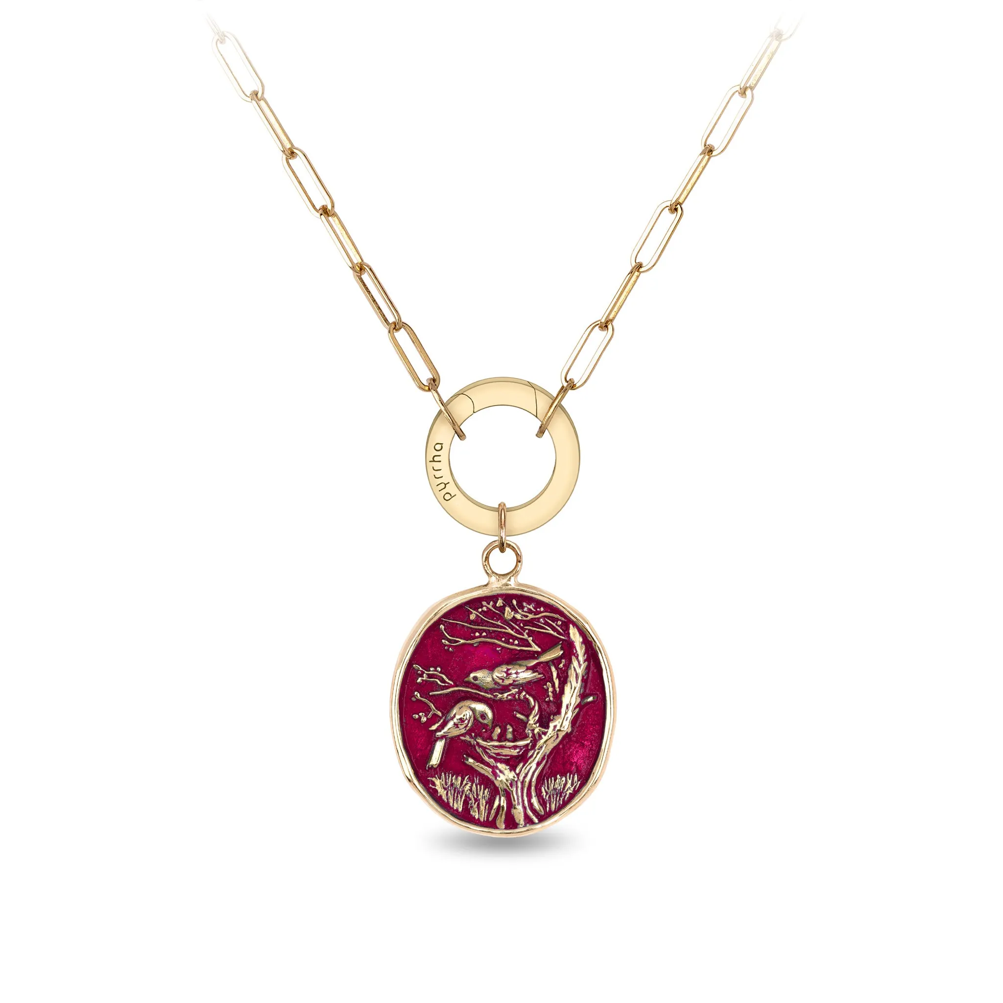 Love Makes a Home 14K Gold Long Link Paperclip Chain Necklace - True Colors